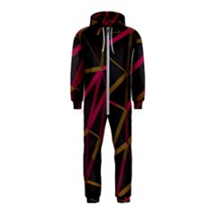 3d Lovely Geo Lines Xi Hooded Jumpsuit (kids)