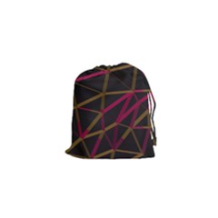 3d Lovely Geo Lines Xi Drawstring Pouch (xs) by Uniqued