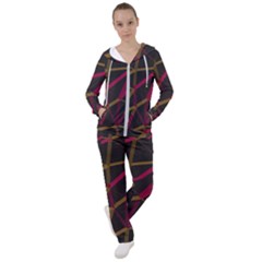 3d Lovely Geo Lines Xi Women s Tracksuit by Uniqued