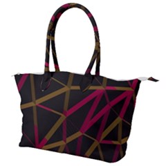 3d Lovely Geo Lines Xi Canvas Shoulder Bag by Uniqued