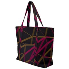 3d Lovely Geo Lines Xi Zip Up Canvas Bag by Uniqued