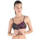 3D Lovely GEO Lines XI Tie Up Cut Bikini Top View1