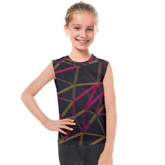 3d Lovely Geo Lines Xi Kids  Mesh Tank Top by Uniqued