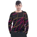 3D Lovely GEO Lines XI Men s Long Sleeve Raglan Tee View1