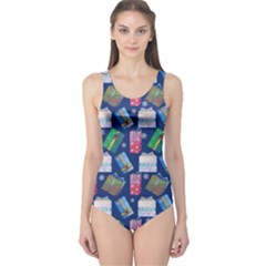 New Year Gifts One Piece Swimsuit by SychEva