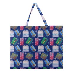 New Year Gifts Zipper Large Tote Bag by SychEva