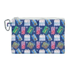 New Year Gifts Canvas Cosmetic Bag (large) by SychEva