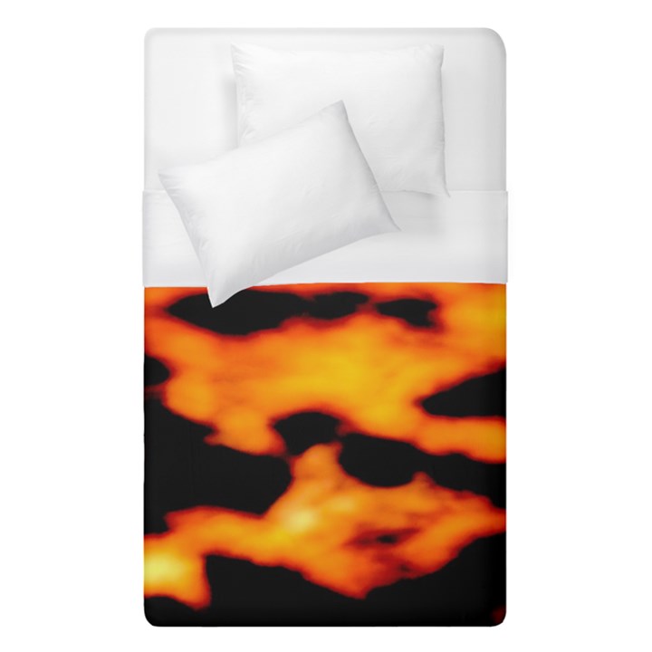 Orange Waves Abstract Series No2 Duvet Cover (Single Size)