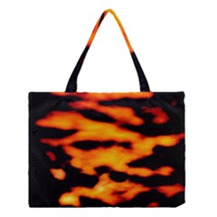 Orange Waves Abstract Series No2 Medium Tote Bag by DimitriosArt