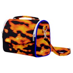 Orange Waves Abstract Series No2 Satchel Shoulder Bag by DimitriosArt