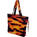 Orange Waves Abstract Series No2 Drawstring Tote Bag View1