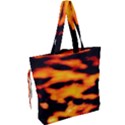 Orange Waves Abstract Series No2 Drawstring Tote Bag View2