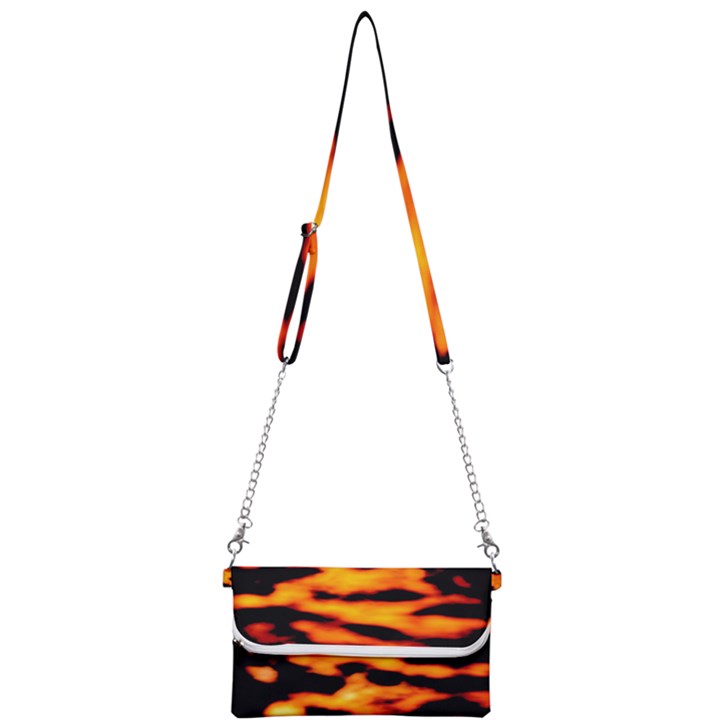 Orange Waves Abstract Series No2 Mini Crossbody Handbag