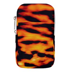 Orange Waves Abstract Series No2 Waist Pouch (large) by DimitriosArt