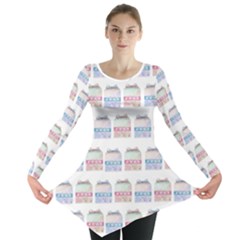 Gift Boxes Long Sleeve Tunic  by SychEva