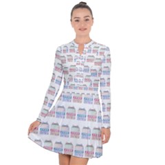 Gift Boxes Long Sleeve Panel Dress by SychEva