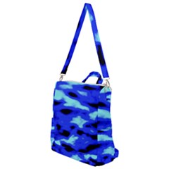 Blue Waves Abstract Series No11 Crossbody Backpack by DimitriosArt