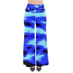 Blue Waves Abstract Series No11 So Vintage Palazzo Pants by DimitriosArt