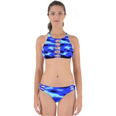 Blue Waves Abstract Series No11 Perfectly Cut Out Bikini Set by DimitriosArt