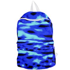 Blue Waves Abstract Series No11 Foldable Lightweight Backpack by DimitriosArt