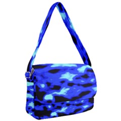 Blue Waves Abstract Series No11 Courier Bag by DimitriosArt