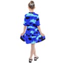 Blue Waves Abstract Series No11 Kids  All Frills Chiffon Dress View2