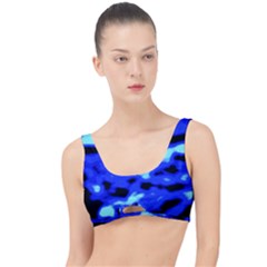 Blue Waves Abstract Series No11 The Little Details Bikini Top by DimitriosArt