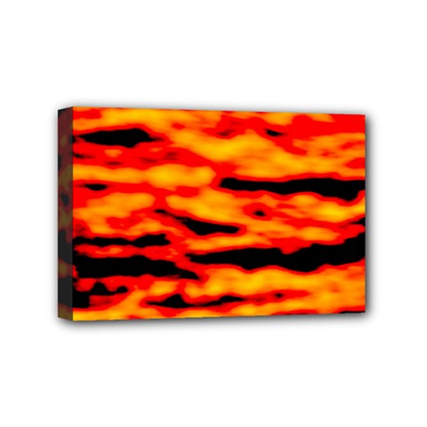 Red  Waves Abstract Series No14 Mini Canvas 6  X 4  (stretched) by DimitriosArt