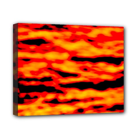 Red  Waves Abstract Series No14 Canvas 10  X 8  (stretched) by DimitriosArt