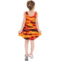 Red  Waves Abstract Series No14 Kids  Sleeveless Dress View2