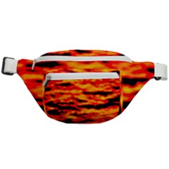 Red  Waves Abstract Series No14 Fanny Pack by DimitriosArt