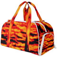 Red  Waves Abstract Series No14 Burner Gym Duffel Bag by DimitriosArt