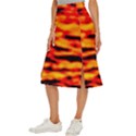 Red  Waves Abstract Series No14 Midi Panel Skirt View2