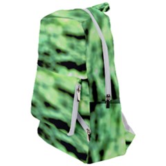 Green  Waves Abstract Series No13 Travelers  Backpack by DimitriosArt