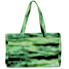 Green  Waves Abstract Series No13 Canvas Work Bag by DimitriosArt