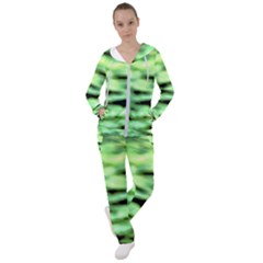 Green  Waves Abstract Series No13 Women s Tracksuit by DimitriosArt