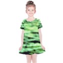 Green  Waves Abstract Series No13 Kids  Simple Cotton Dress View1