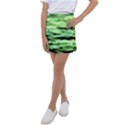 Green  Waves Abstract Series No13 Kids  Tennis Skirt View1