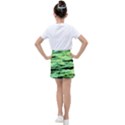 Green  Waves Abstract Series No13 Kids  Tennis Skirt View2