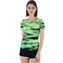 Green  Waves Abstract Series No13 Back Cut Out Sport Tee View1