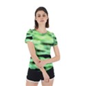 Green  Waves Abstract Series No13 Back Cut Out Sport Tee View2