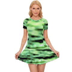 Green  Waves Abstract Series No13 Women s Sports Wear Set by DimitriosArt