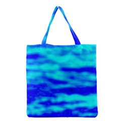 Blue Waves Abstract Series No12 Grocery Tote Bag by DimitriosArt