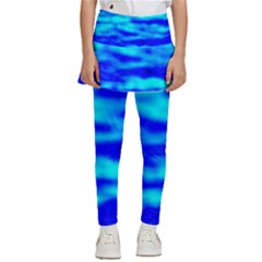 Blue Waves Abstract Series No12 Kids  Skirted Pants by DimitriosArt