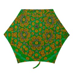 Stars Of Decorative Colorful And Peaceful  Flowers Mini Folding Umbrellas by pepitasart