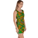 Stars Of Decorative Colorful And Peaceful  Flowers Bodycon Dress View3