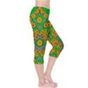 Stars Of Decorative Colorful And Peaceful  Flowers Capri Leggings  View4