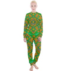 Stars Of Decorative Colorful And Peaceful  Flowers Women s Lounge Set by pepitasart