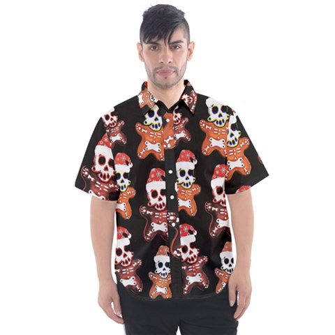 Zanoskull - Gingerbread Mon Men s Short Sleeve Shirt by Roxzanoart