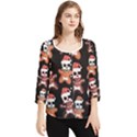 Zanoskull - Gingerbread MON Chiffon Quarter Sleeve Blouse View1